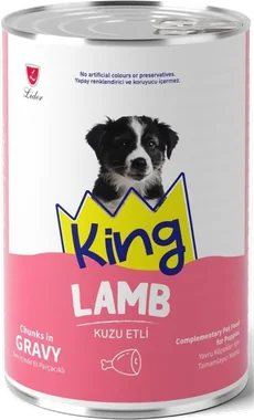 Kuzu Etli Yavru Köpek Konservesi ambalajı