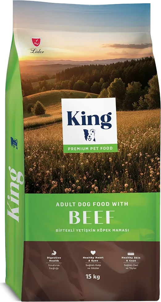 King Biftekli Yetişkin Köpek Maması ambalajı