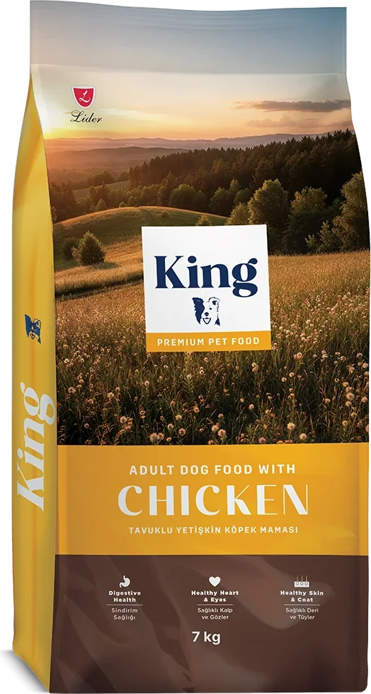 King Tavuklu Yetişkin Köpek Maması ambalajı